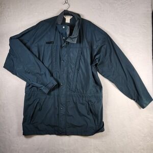 Vtg Columbia Sportswear Jacket XL Green Full Zip Utility Outdoor Nylon Coat